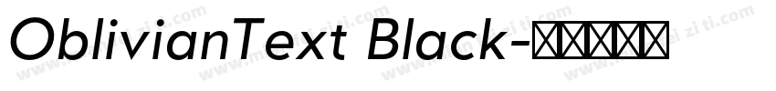 OblivianText Black字体转换